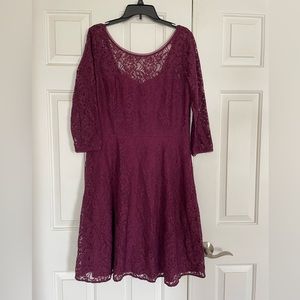 NWT size 16 White House Black Market Maroon dress
